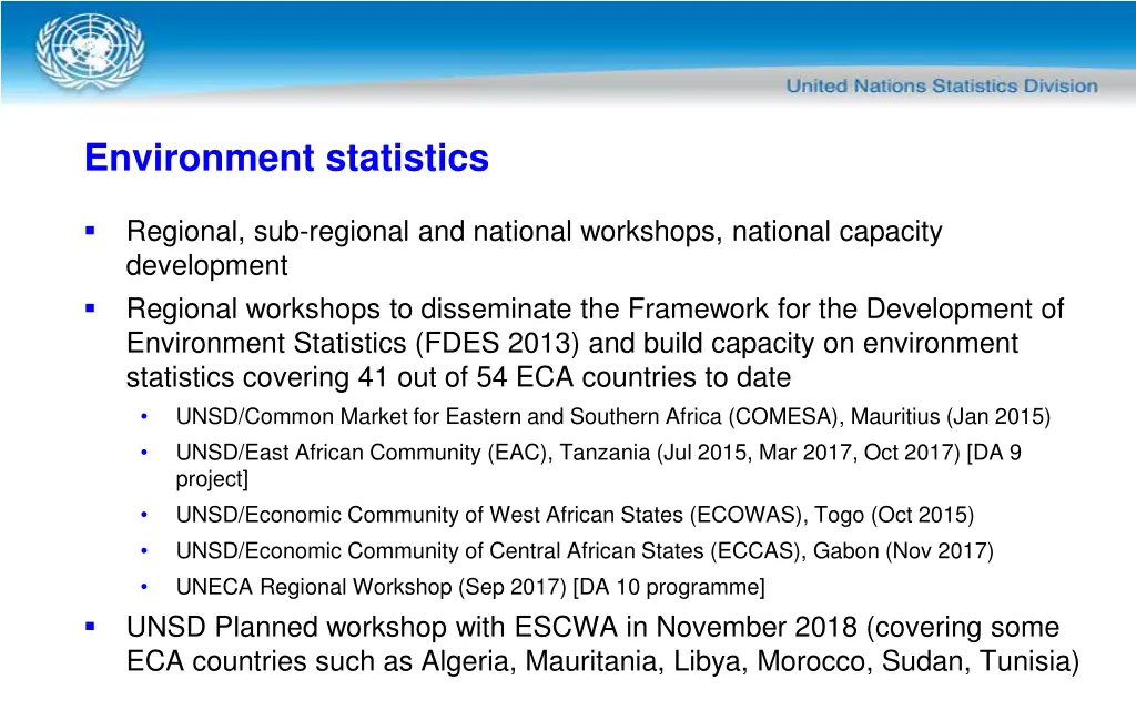 environment statistics