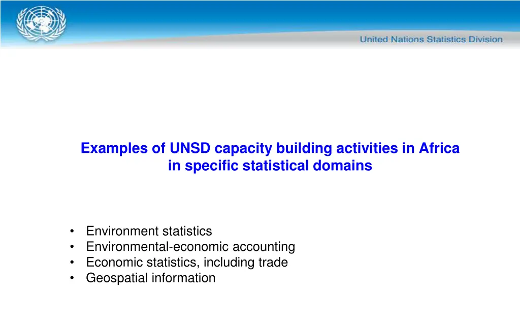 examples of unsd capacity building activities