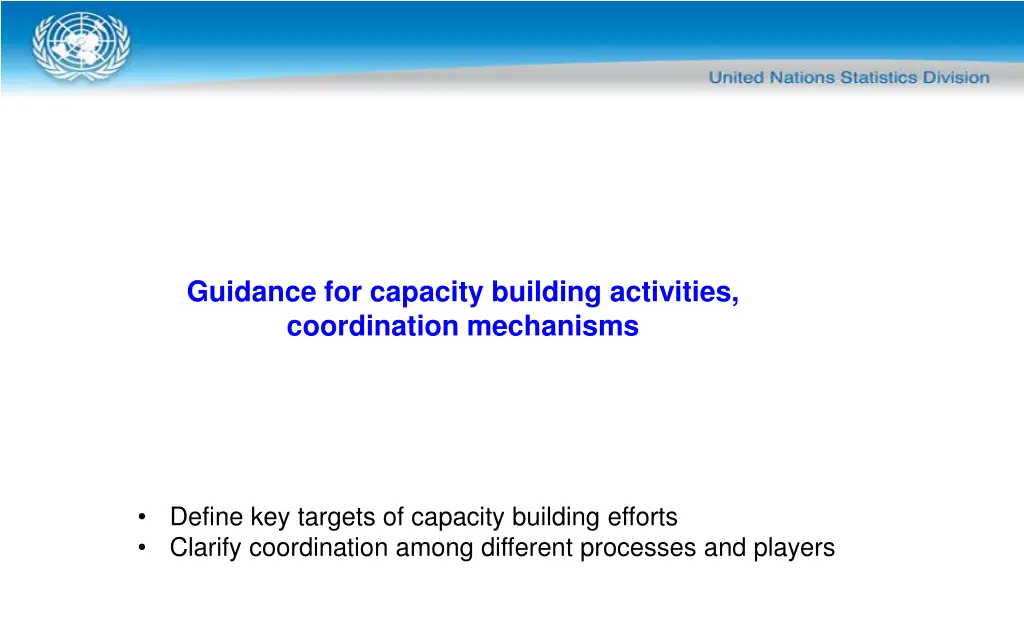 guidance for capacity building activities