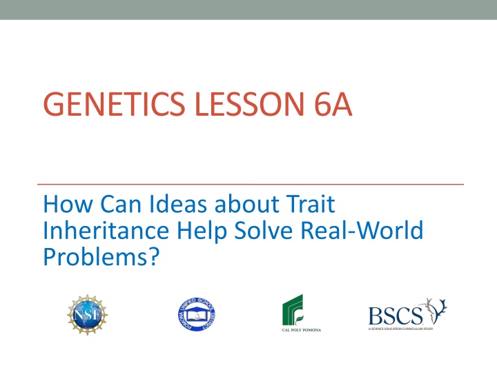 genetics lesson 6a