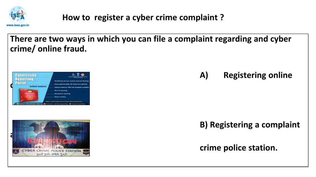 how to register a cyber crime complaint