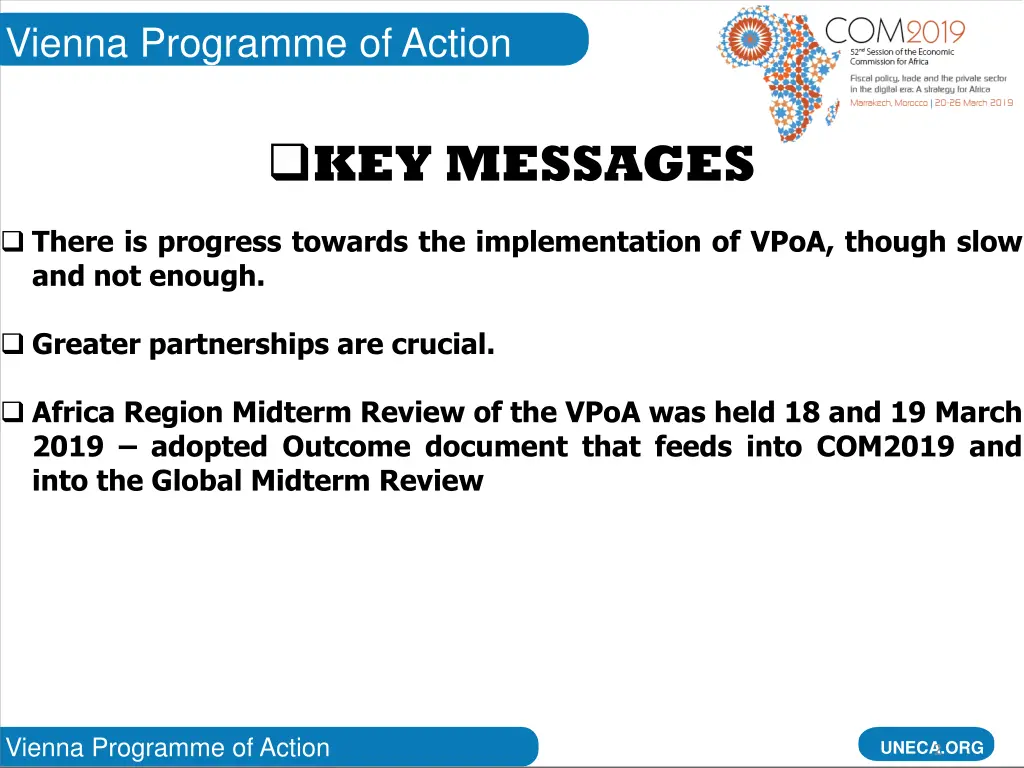 vienna programme of action vpoa africa region 1