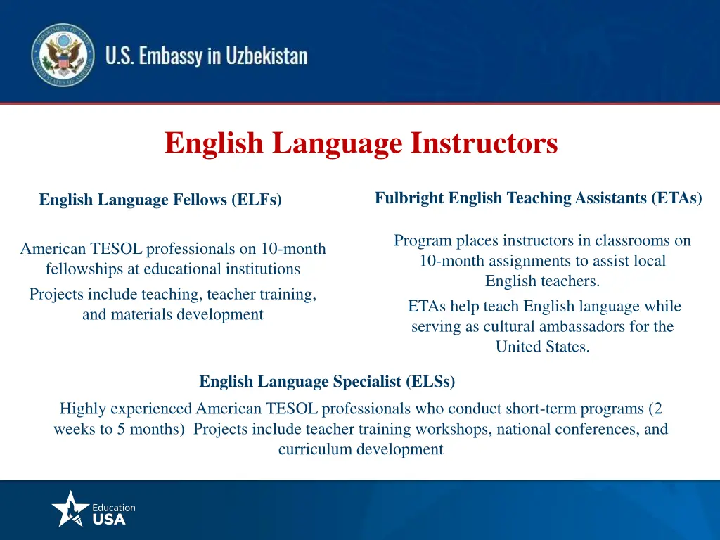 english language instructors