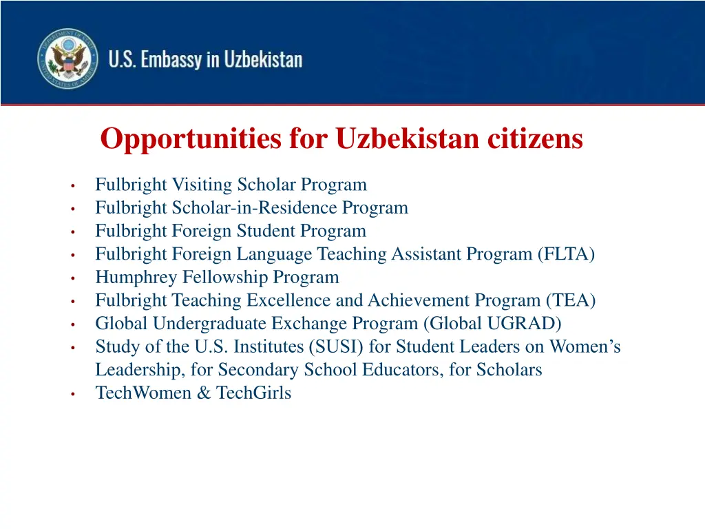 opportunities for uzbekistan citizens