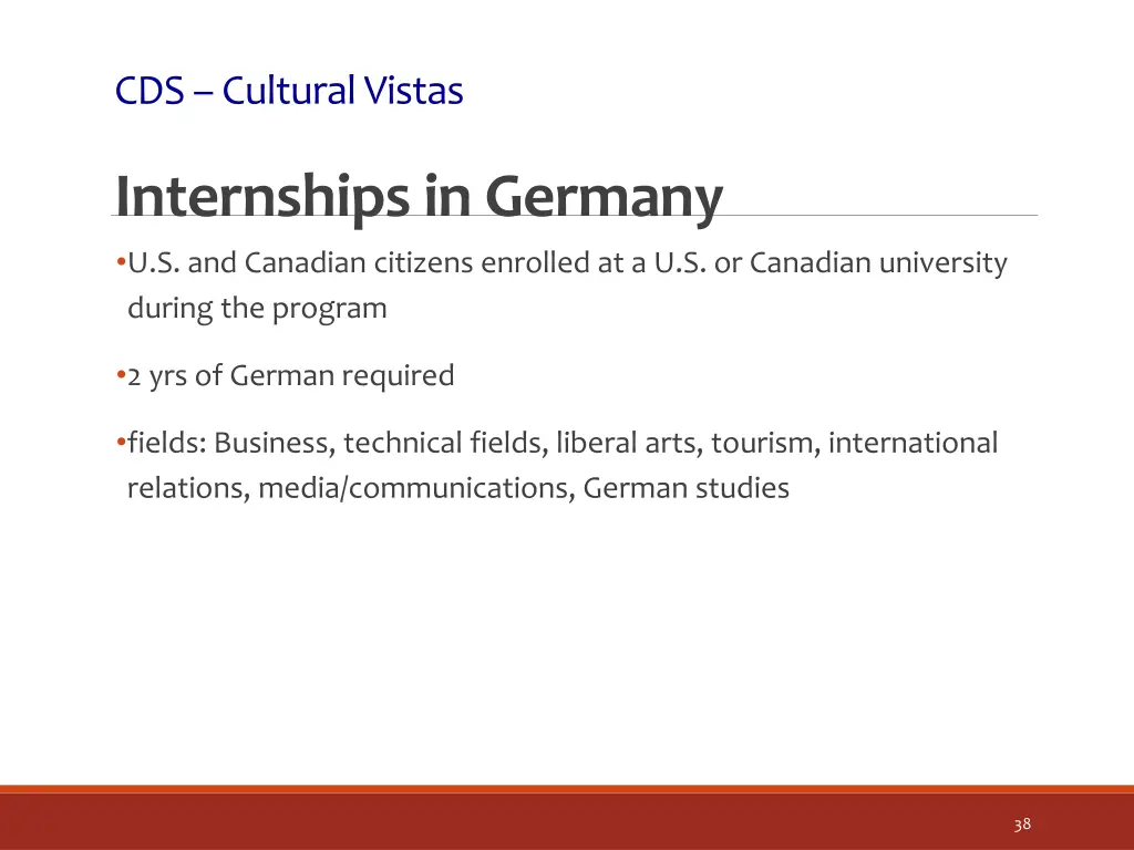 cds cultural vistas