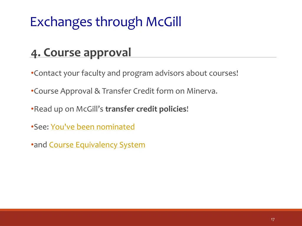 exchanges through mcgill 4