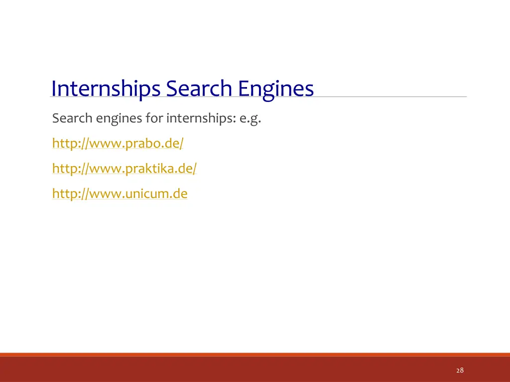 internships search engines