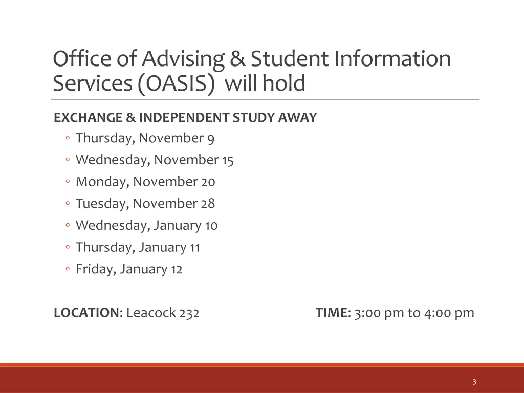 office of advising student information services