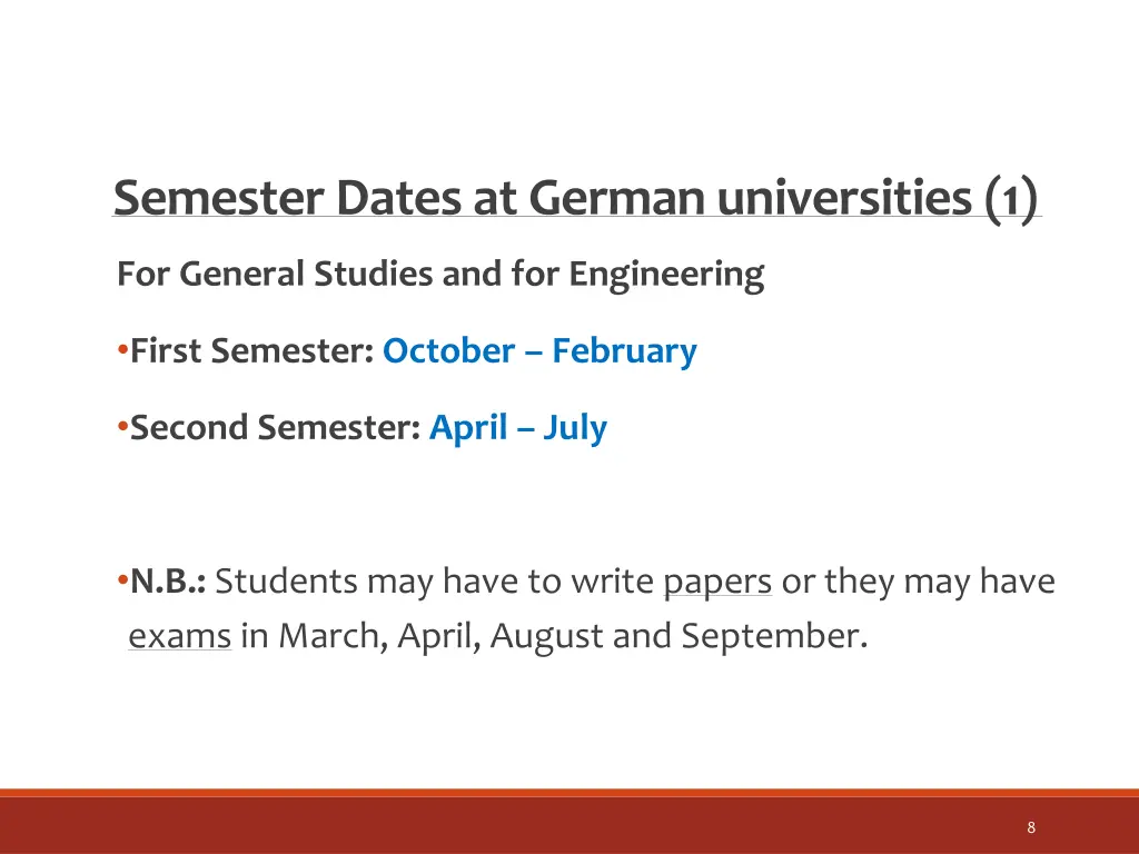 semester dates at german universities 1