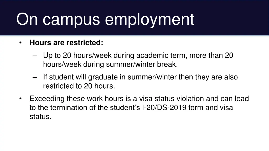 on campus employment 2