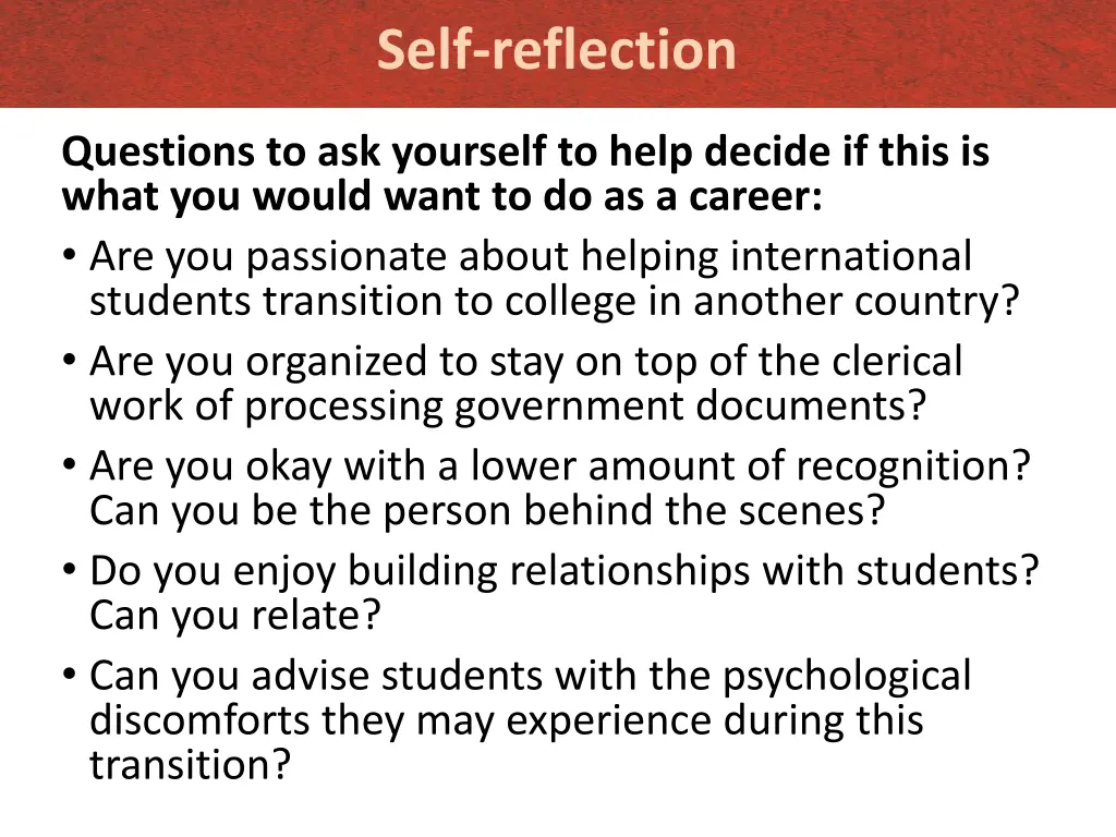 self reflection