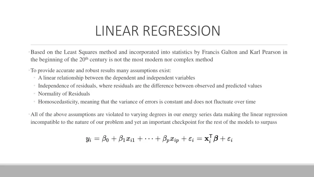 linear regression