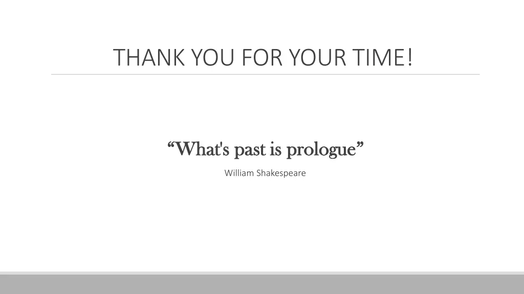 thank you for your time