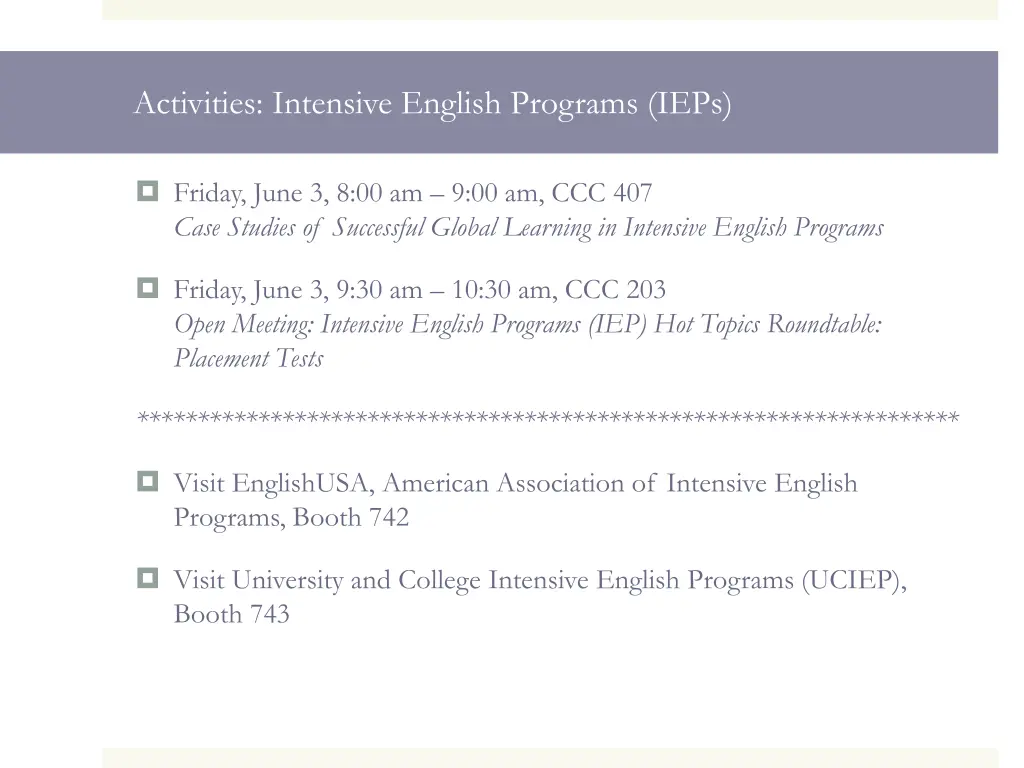 activities intensive english programs ieps 2