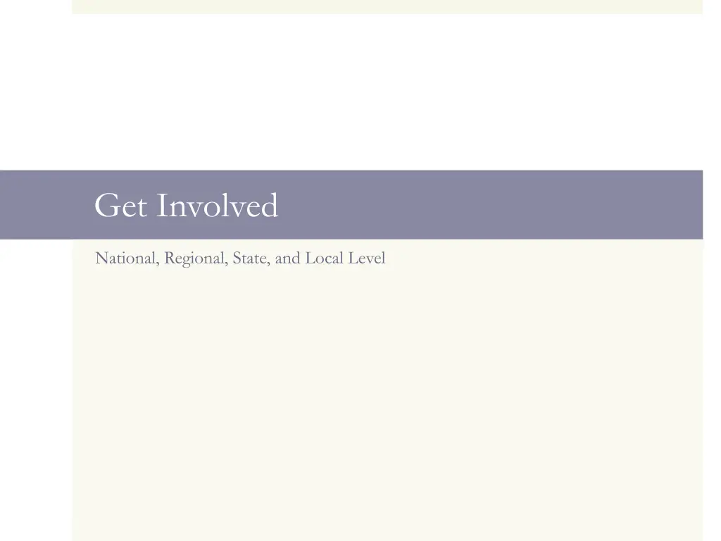 get involved