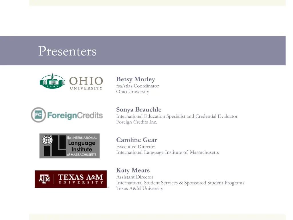 presenters