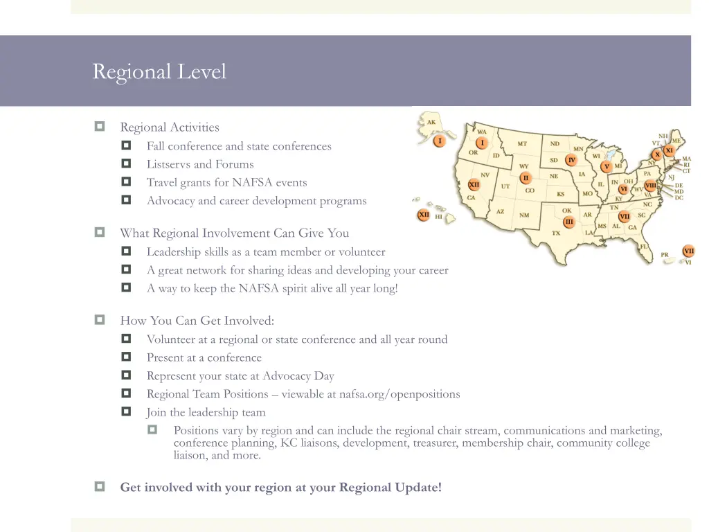 regional level