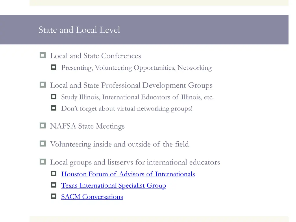 state and local level