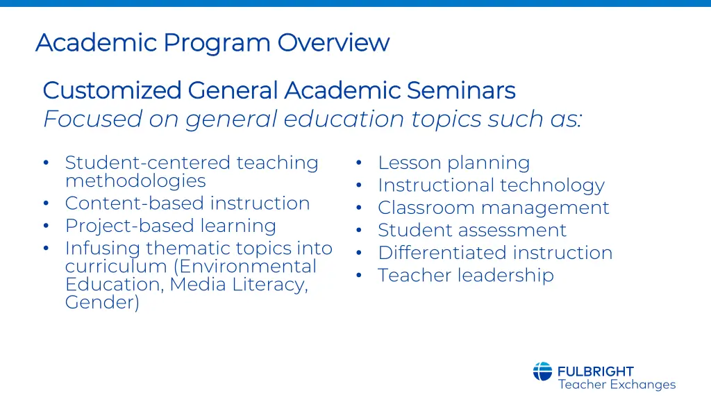 academic program overview academic program