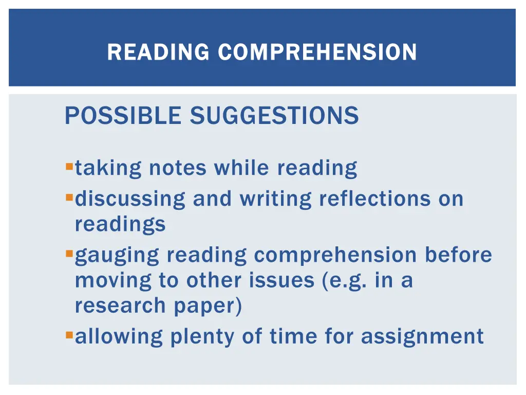 reading comprehension reading comprehension 1
