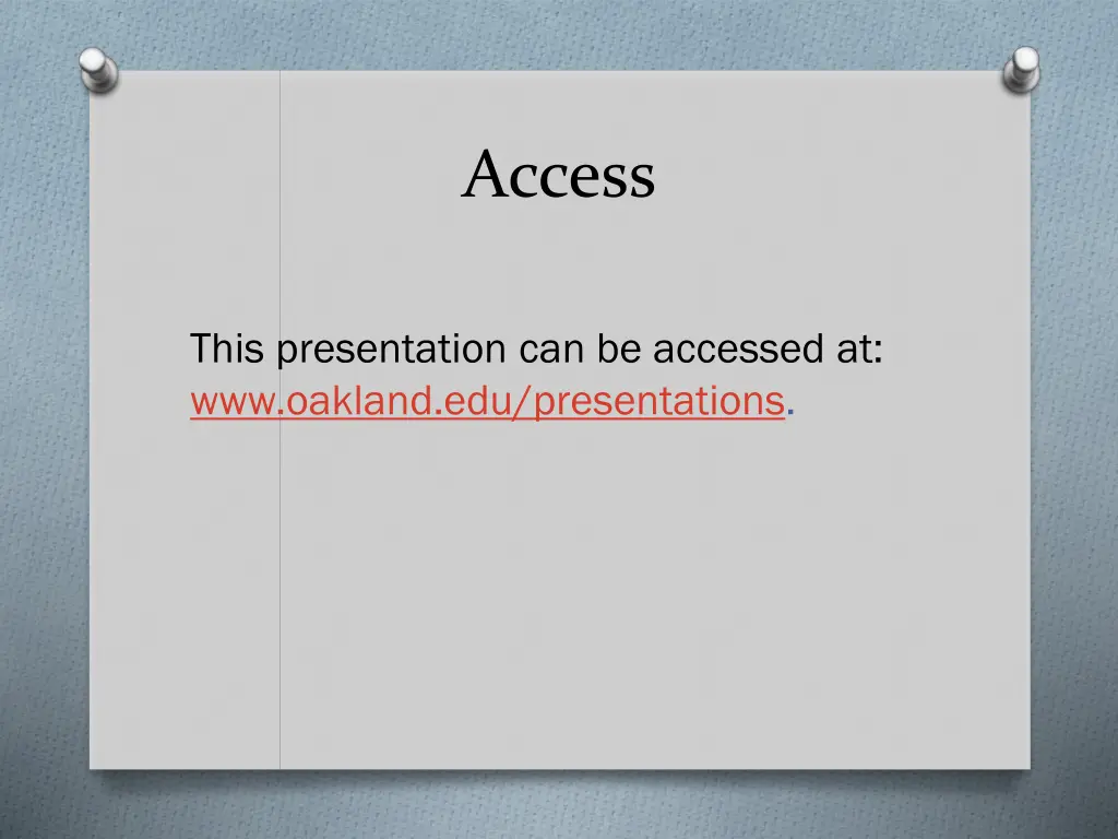 access