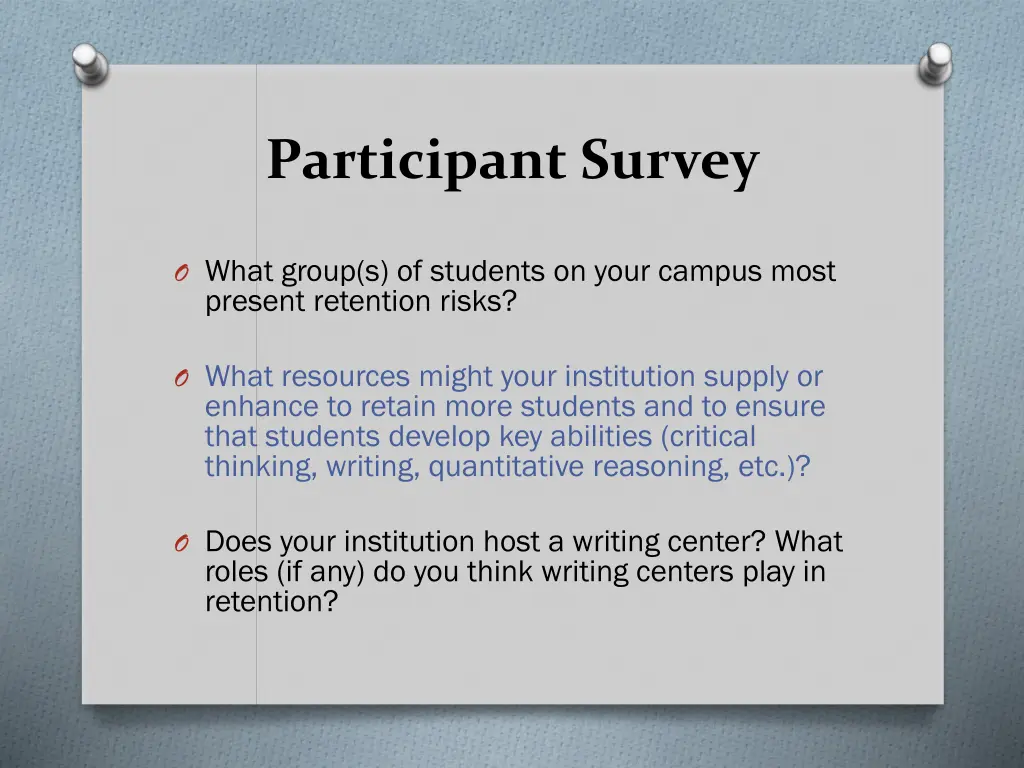 participant survey