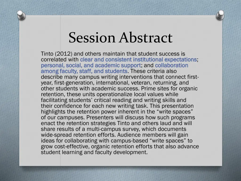 session abstract