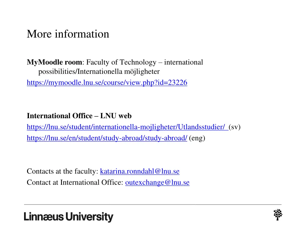 more information