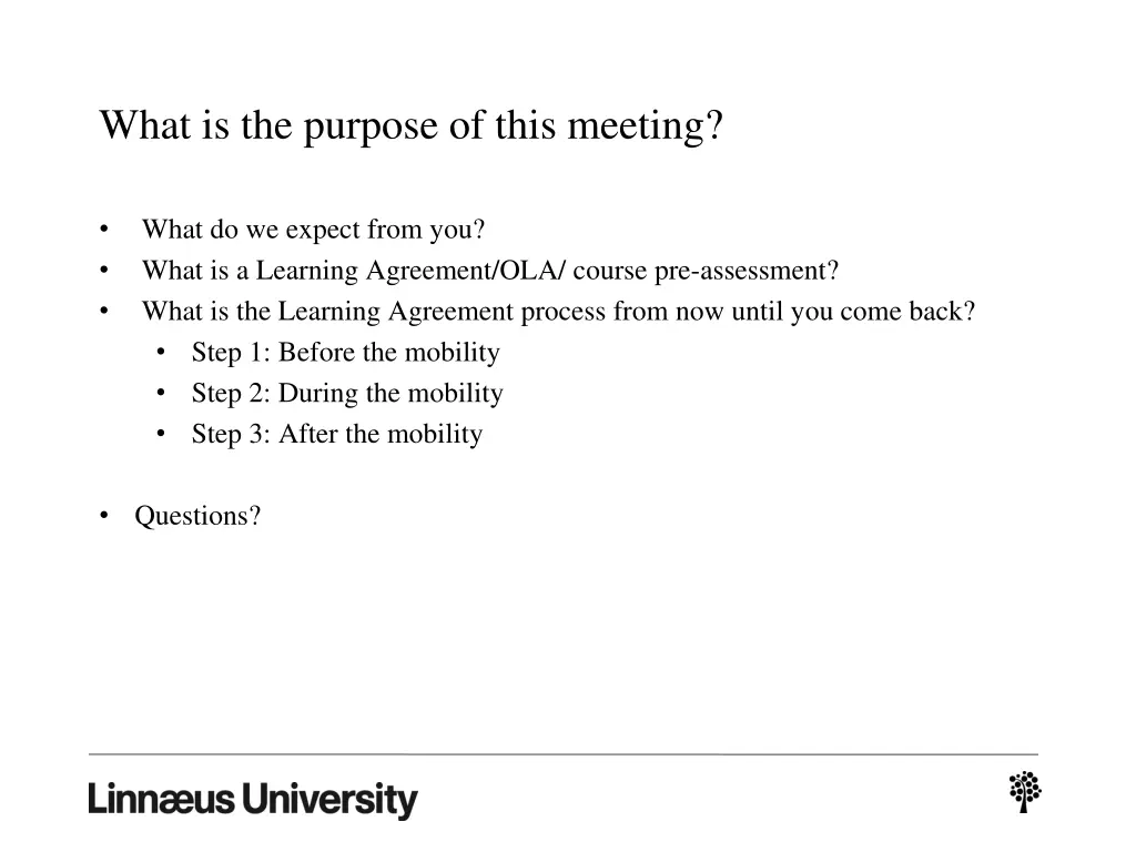 what is the purpose of this meeting