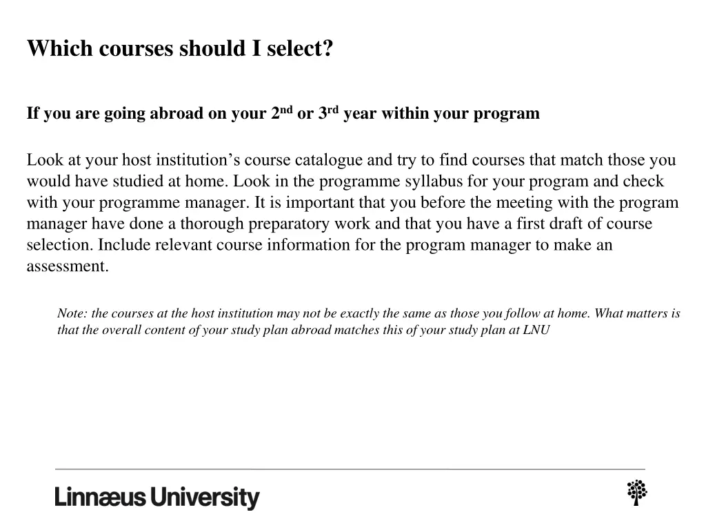 which courses should i select
