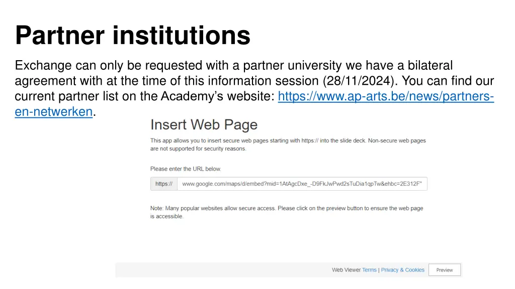 partner institutions