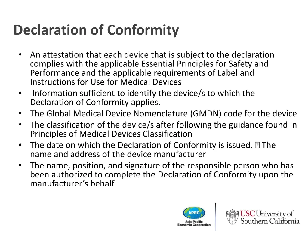 declaration of conformity
