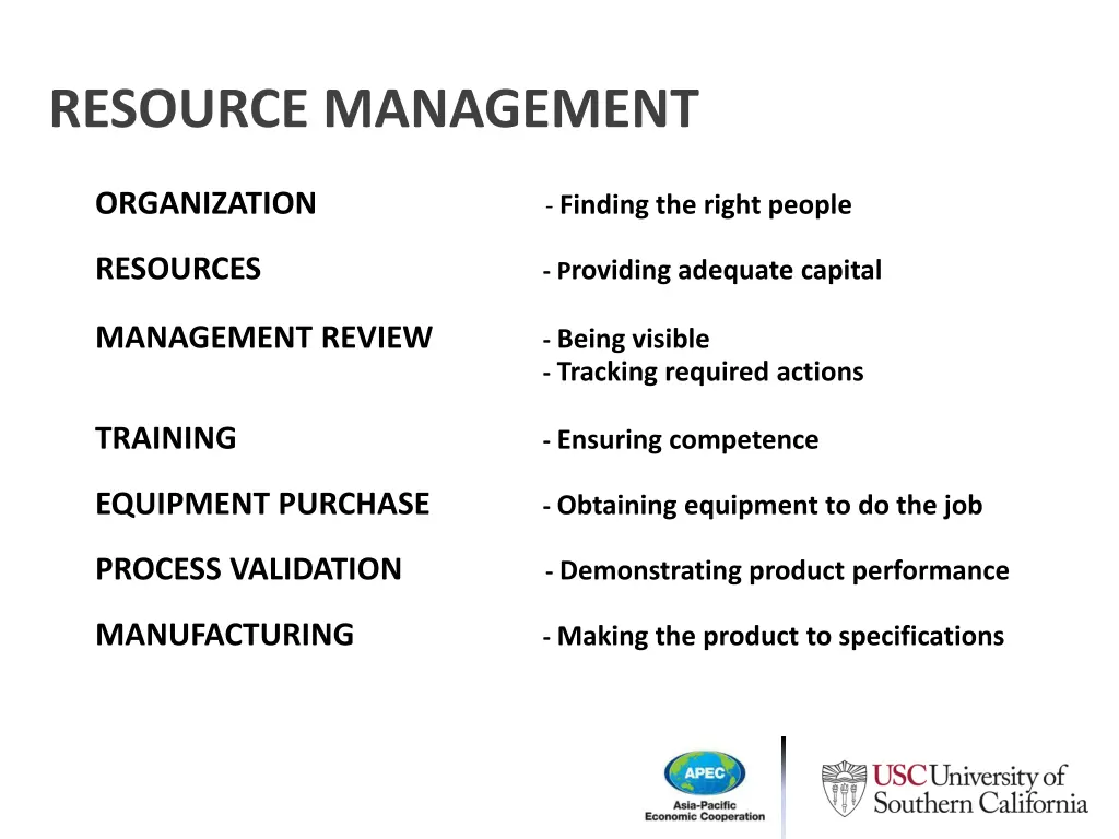 resource management