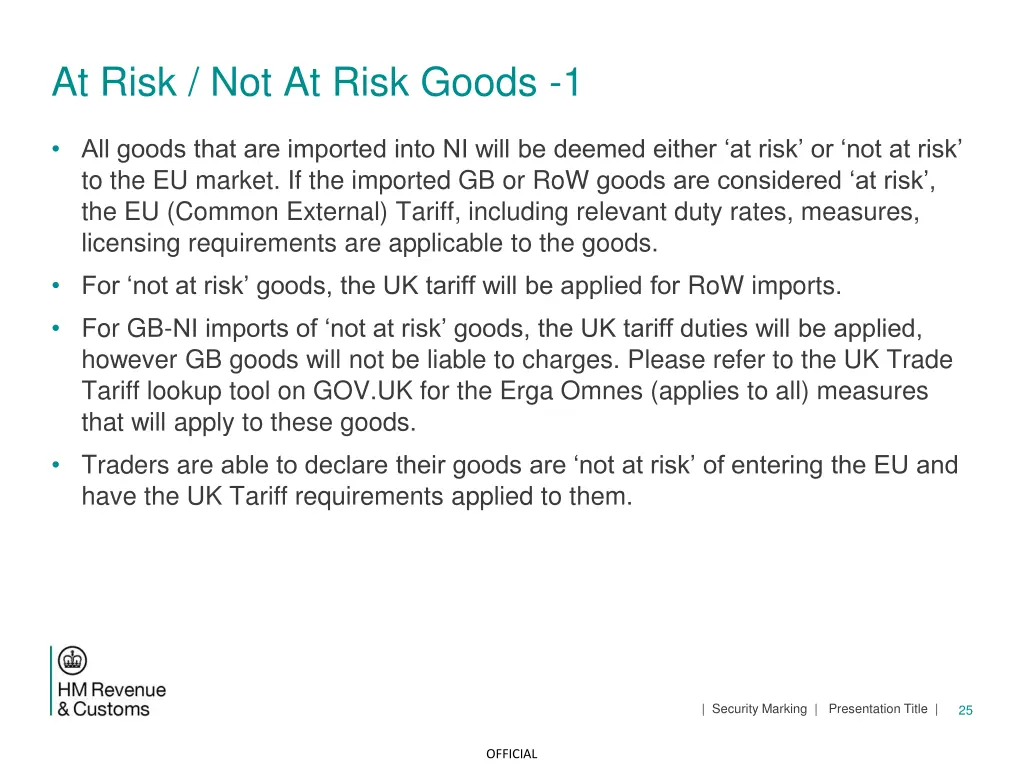 at risk not at risk goods 1