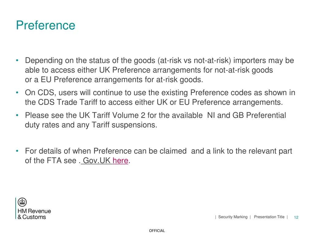preference