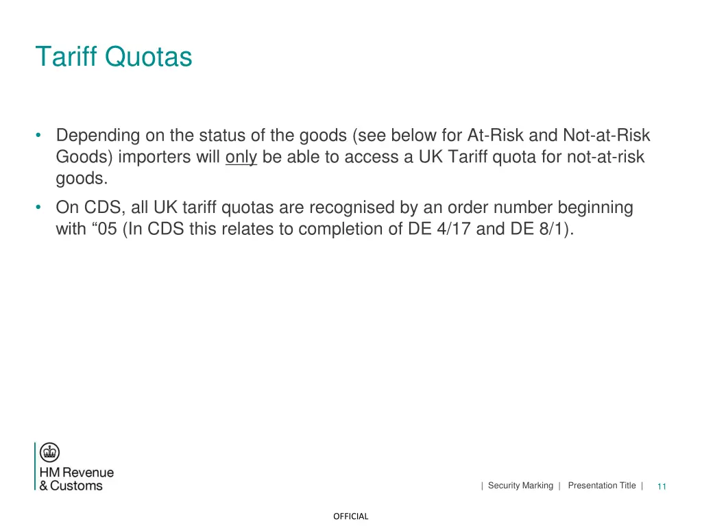 tariff quotas