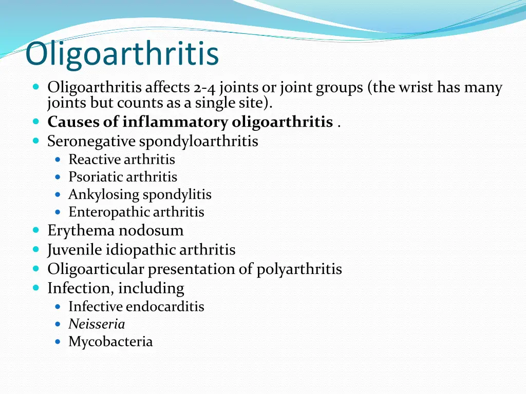oligoarthritis oligoarthritis affects 2 4 joints