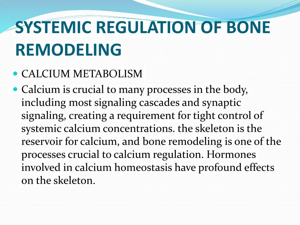 systemic regulation of bone remodeling