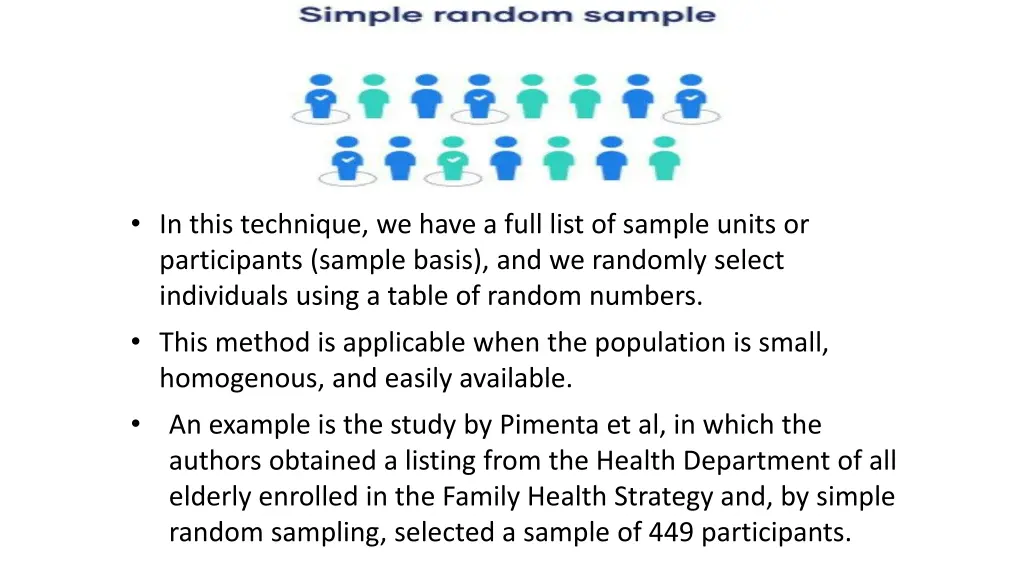 in this technique we have a full list of sample