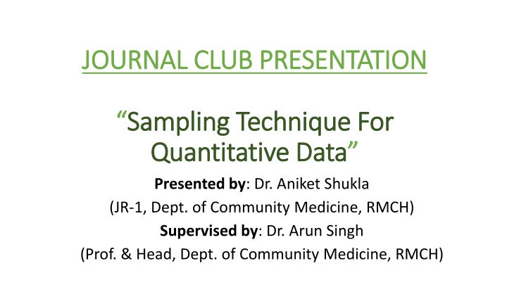 journal club presentation journal club