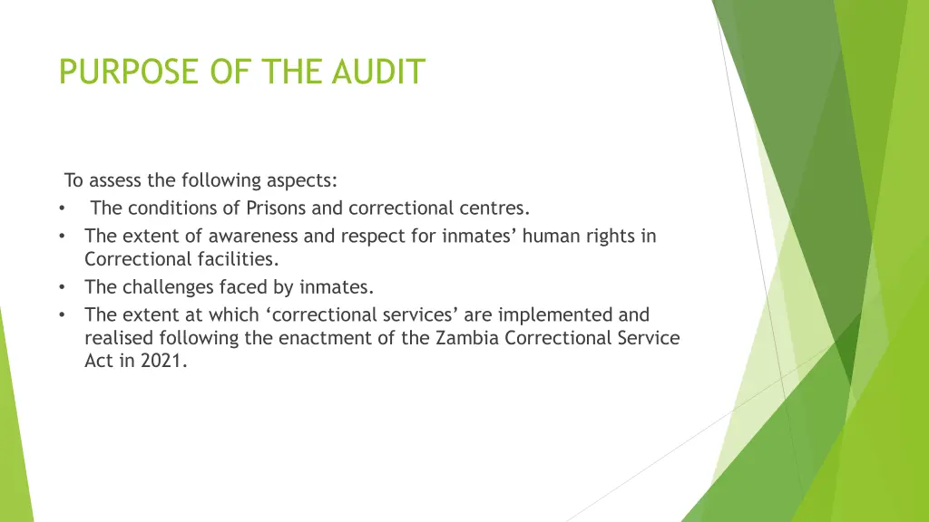 purpose of the audit