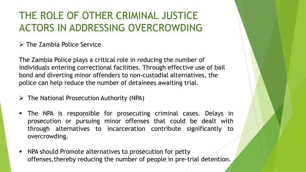the role of other criminal justice actors