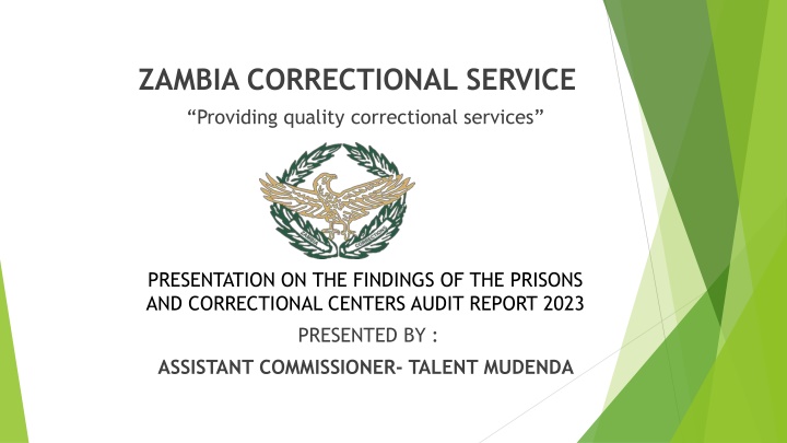zambia correctional service providing quality