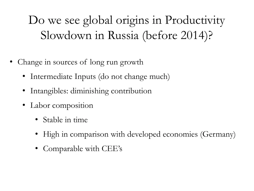 do we see global origins in productivity slowdown