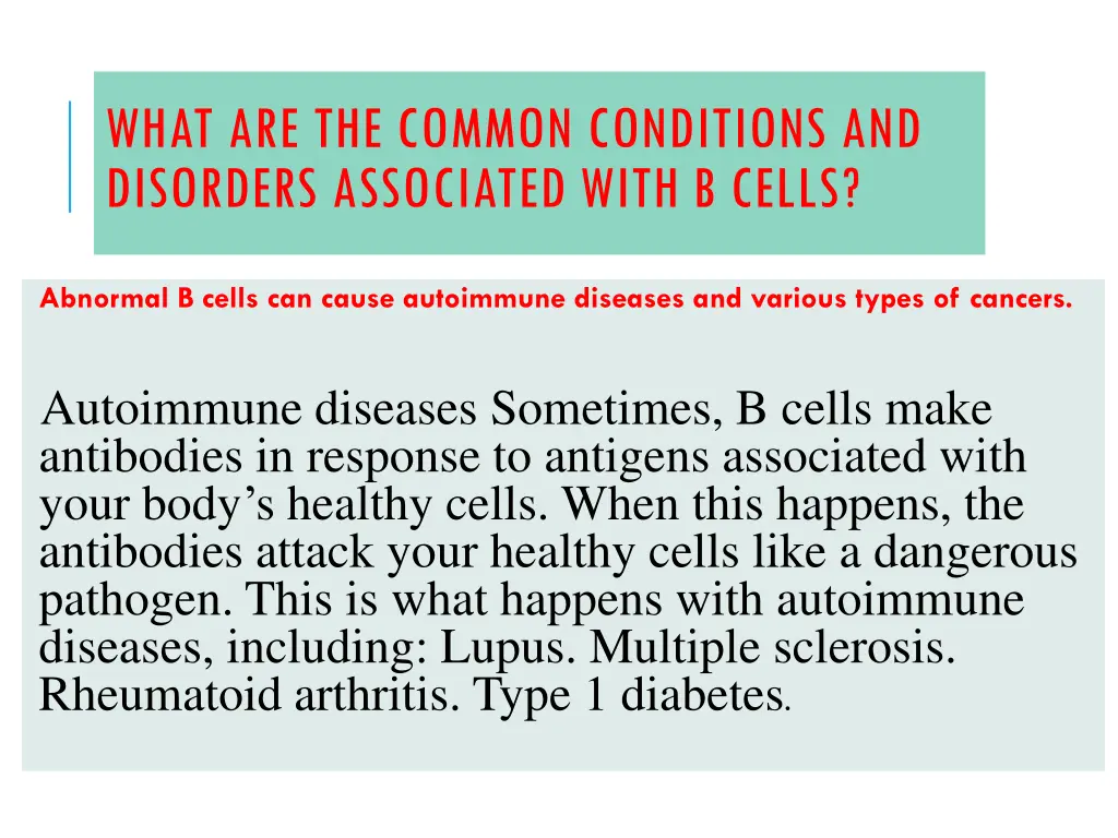 what are the common conditions and disorders