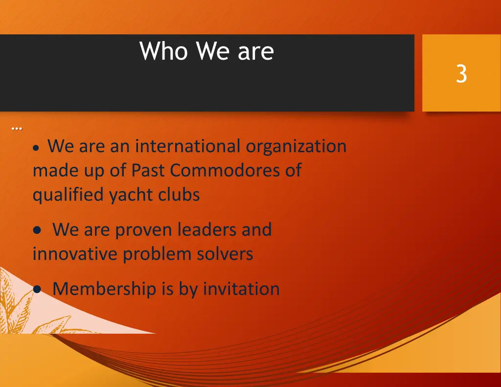 who we are