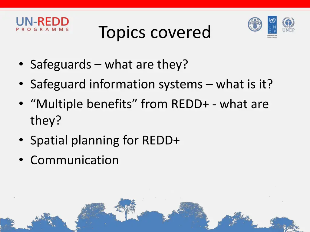 topics covered