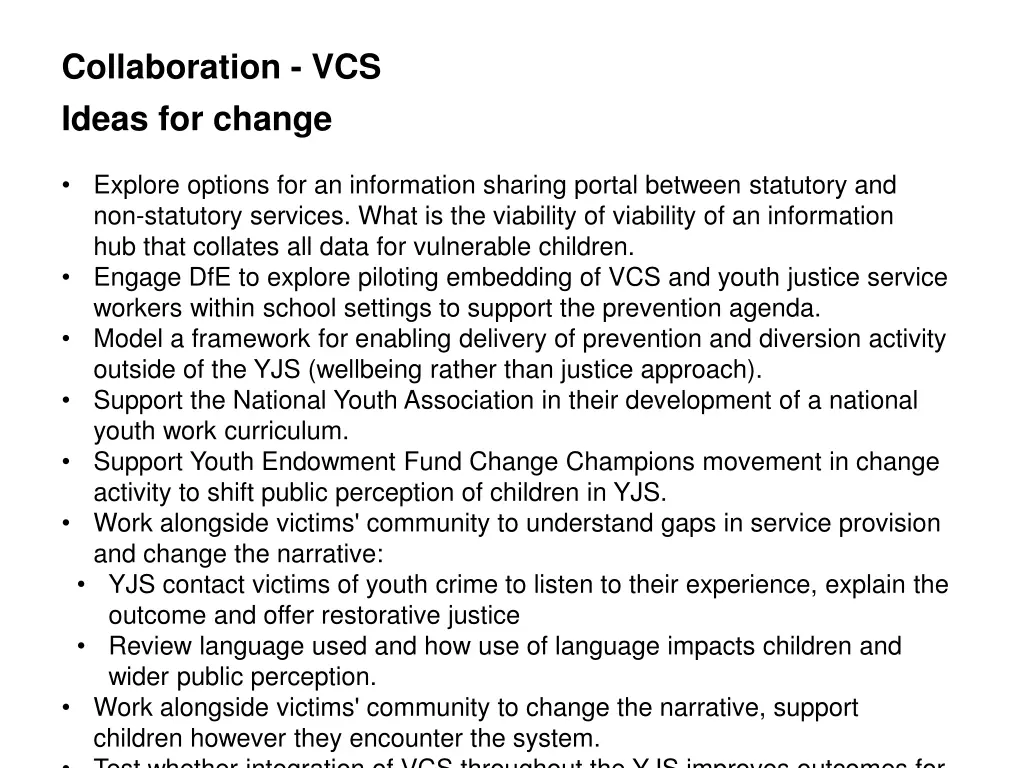 collaboration vcs ideas for change