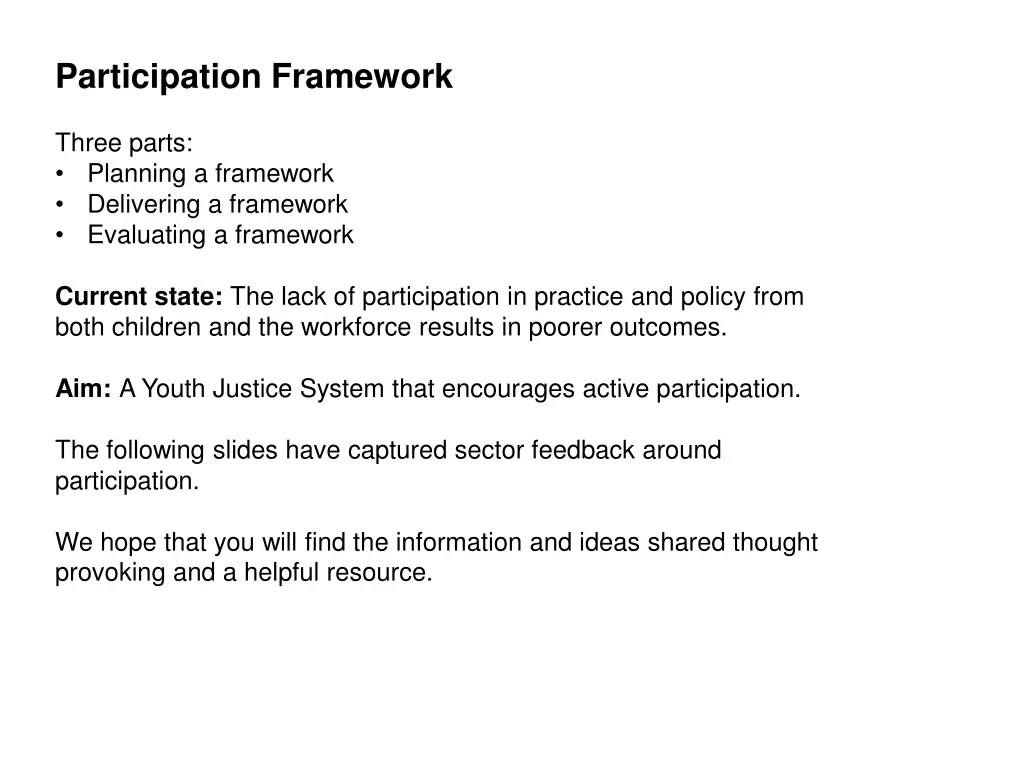 participation framework