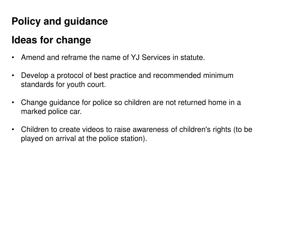 policy and guidance